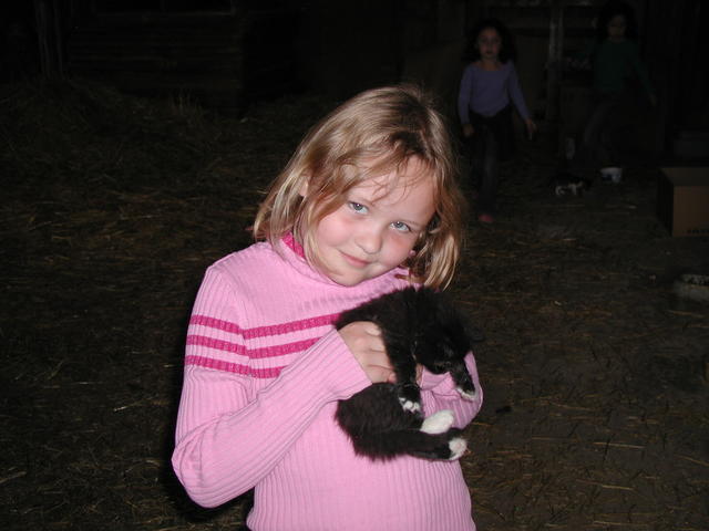 Claire with cat